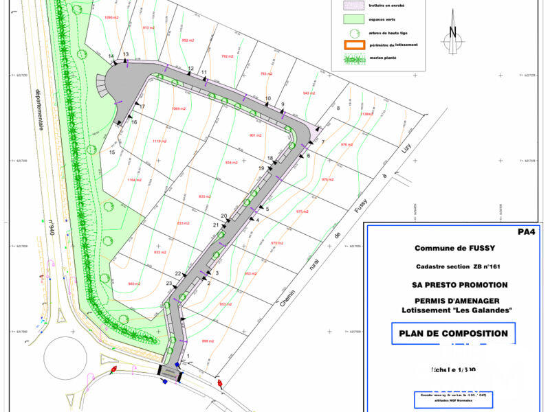 Terrain constructible - 1 119 m²
