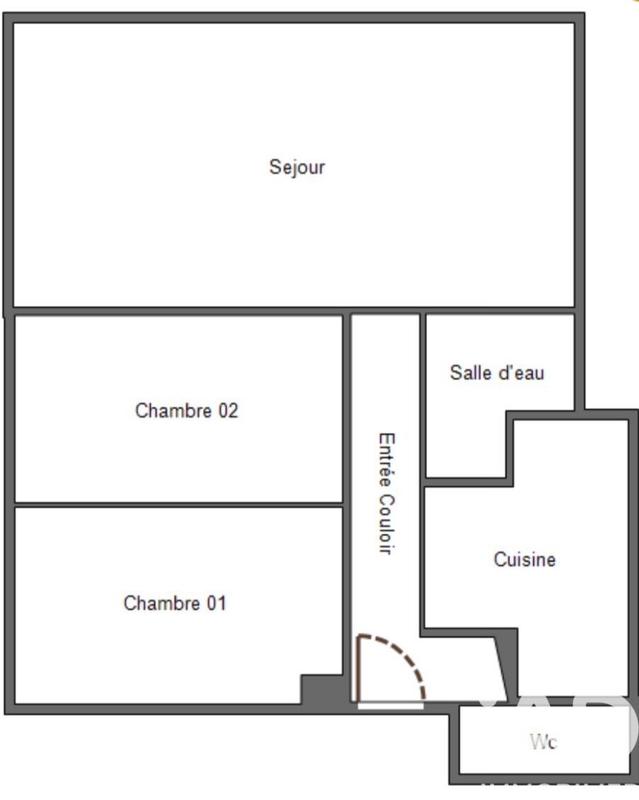 Appartement - 61 m² - 3 pièces