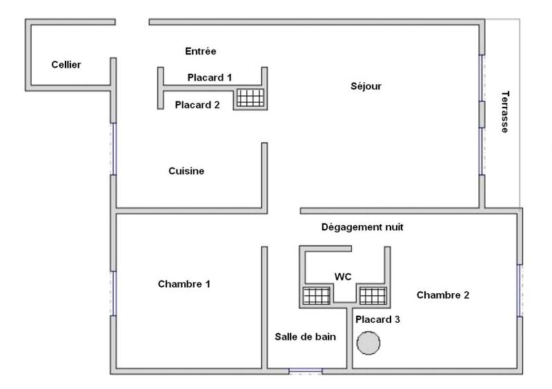 Appartement - 63 m² - 3 pièces
