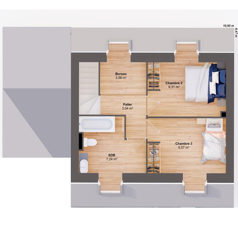 Maison - 83 m² - 5 pièces