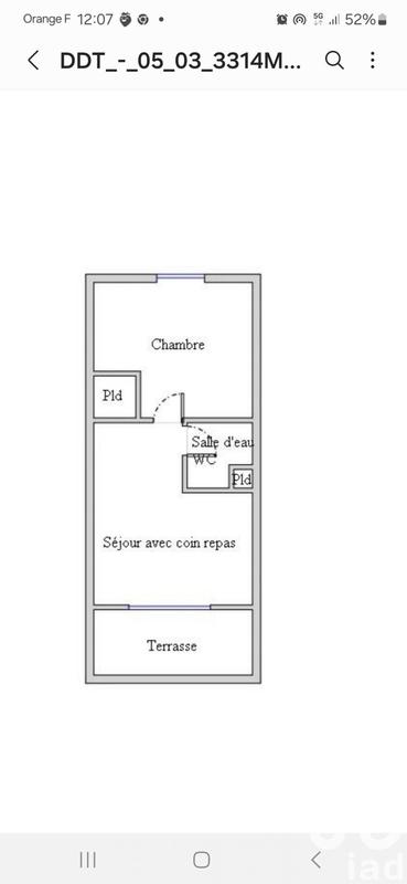 Appartement - 19 m² - 2 pièces