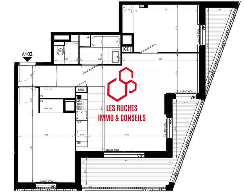 Appartement - 68 m² - 3 pièces