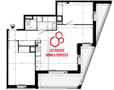 Appartement - 68 m² - 3 pièces