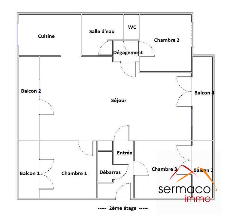 Appartement - 94 m² - 5 pièces