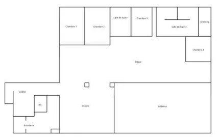 Appartement - 270 m² - 6 pièces