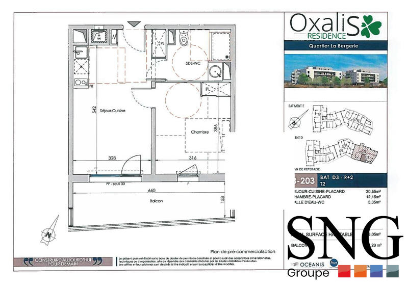 Appartement - 38 m² - 2 pièces