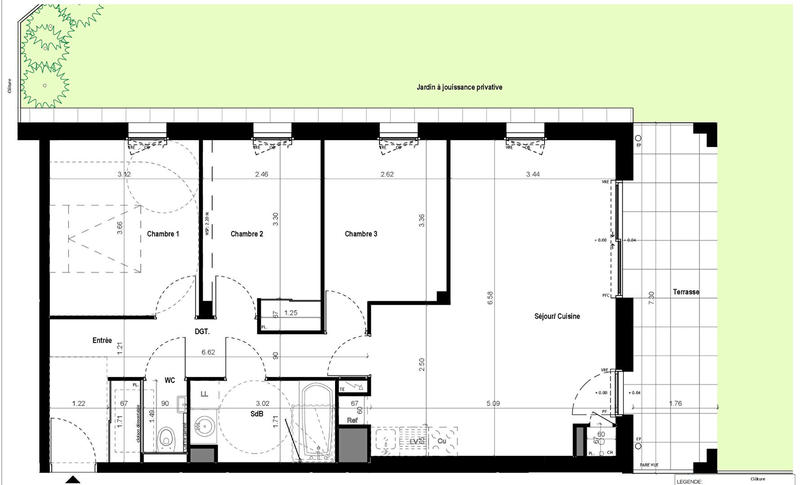 Appartement - 75 m² - 4 pièces