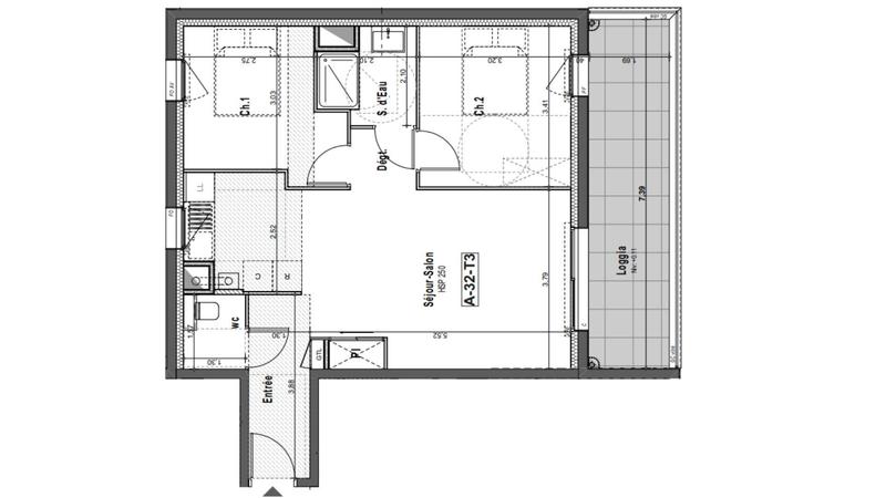 Appartement - 60 m² - 3 pièces