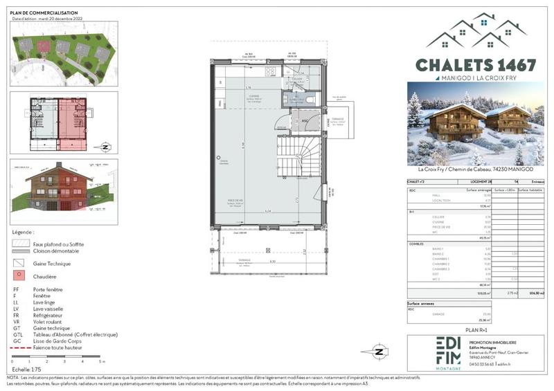 Châlet - 109 m² - 4 pièces
