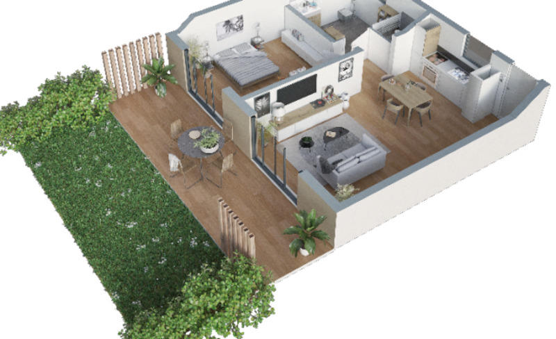 Appartement - 45 m² - 2 pièces