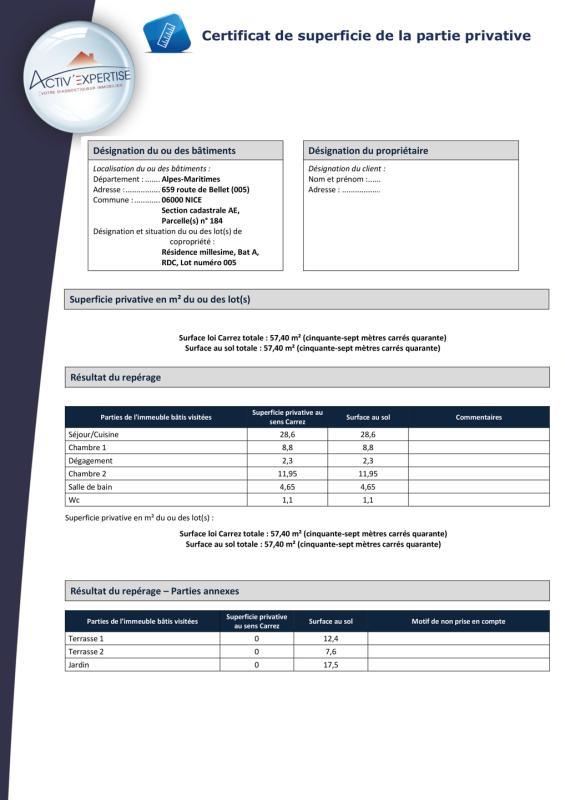 Appartement - 57 m² - 3 pièces