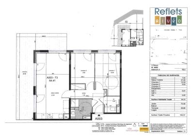 Appartement - 64 m² - 3 pièces