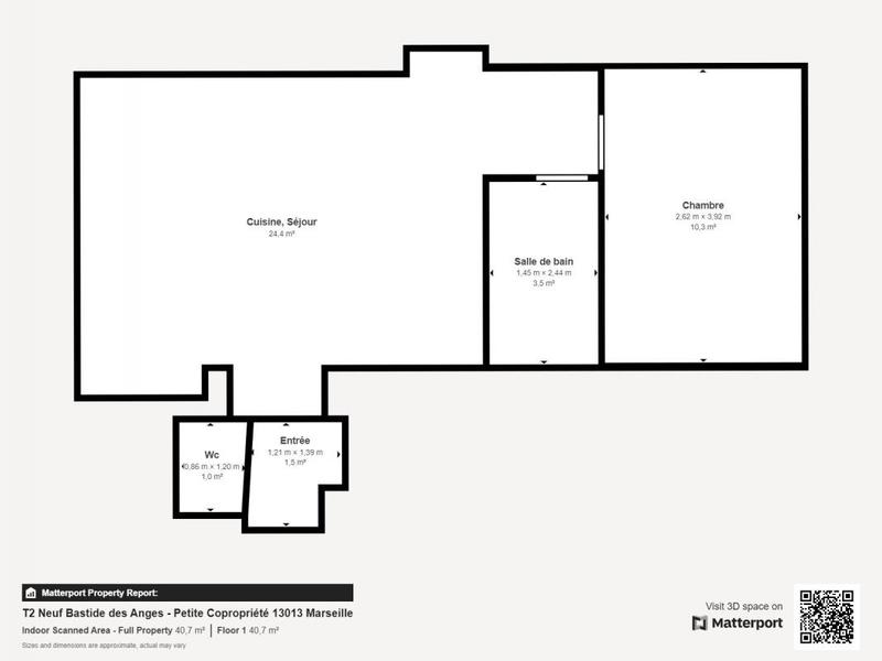 Appartement - 40 m² - 2 pièces