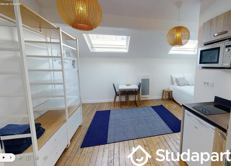 Chambre - 22 m² - 1 pièce