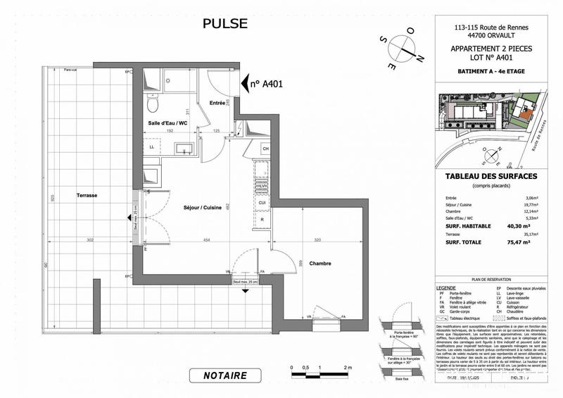 Appartement - 4 030 m² - 2 pièces