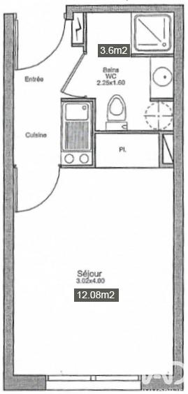 Studio - 20 m² - 1 pièce