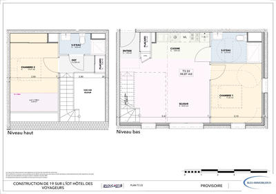 Duplex - 60 m² - 3 pièces