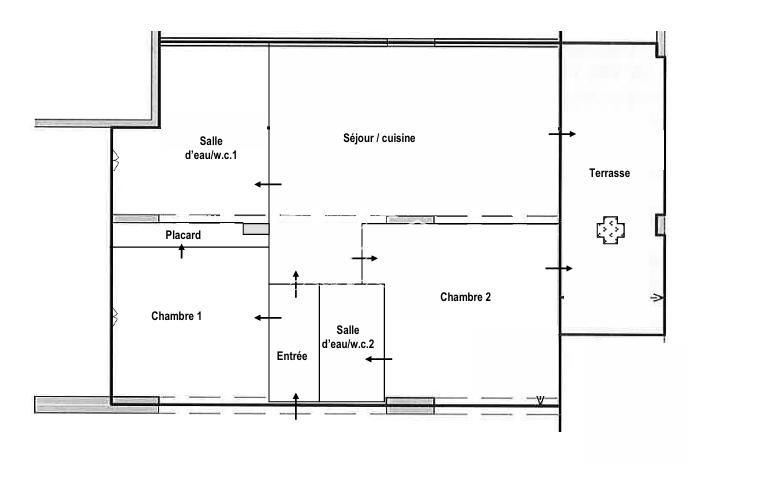 Appartement - 59 m² - 3 pièces