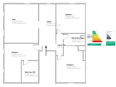 Appartement - 87 m² - 4 pièces