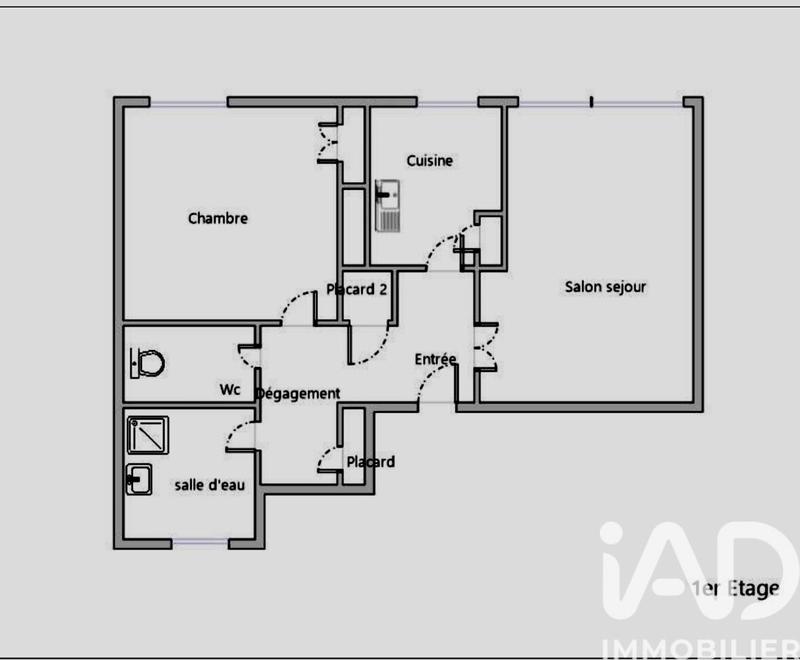 Appartement - 51 m² - 2 pièces
