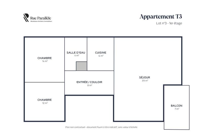 Appartement - 83 m² - 3 pièces