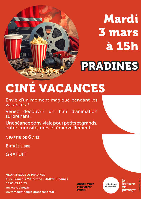 Ciné vacances à la médiathèque de Pradines