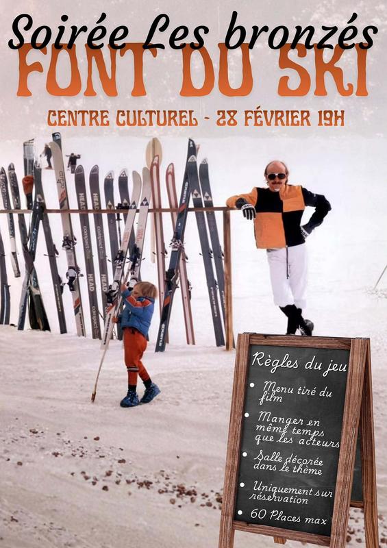 Soirée repas cinéma : les Bronzés Font du Ski