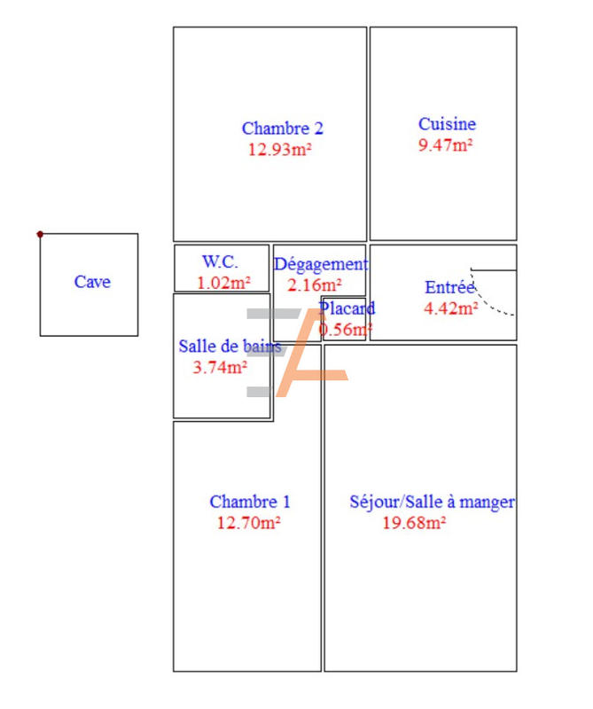 Appartement - 67 m² - 3 pièces
