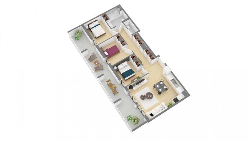 Appartement - 76 m² - 4 pièces