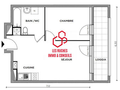 Appartement - 41 m² - 2 pièces