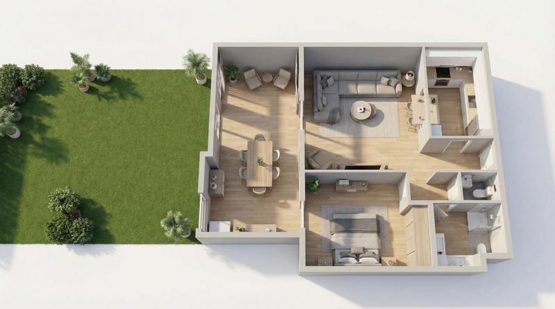 Appartement - 59 m² - 2 pièces