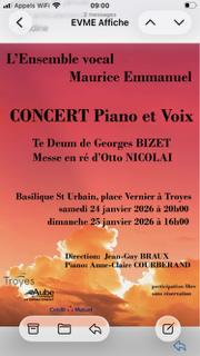 Concert Piano et Voix / Ensemble Maurice Emmanuel