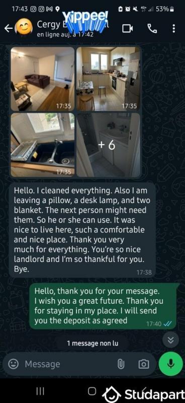 Chambre - 10 m² - 1 pièce