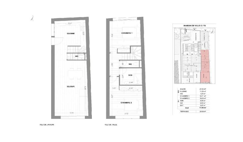 Maison - 80 m² - 4 pièces