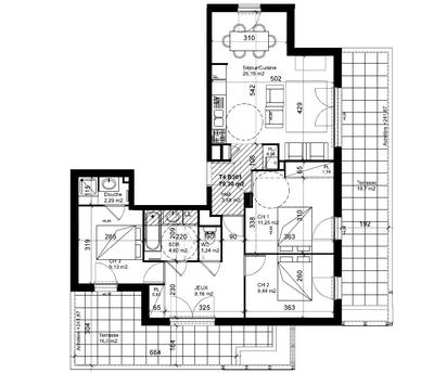 Appartement - 79 m² - 4 pièces
