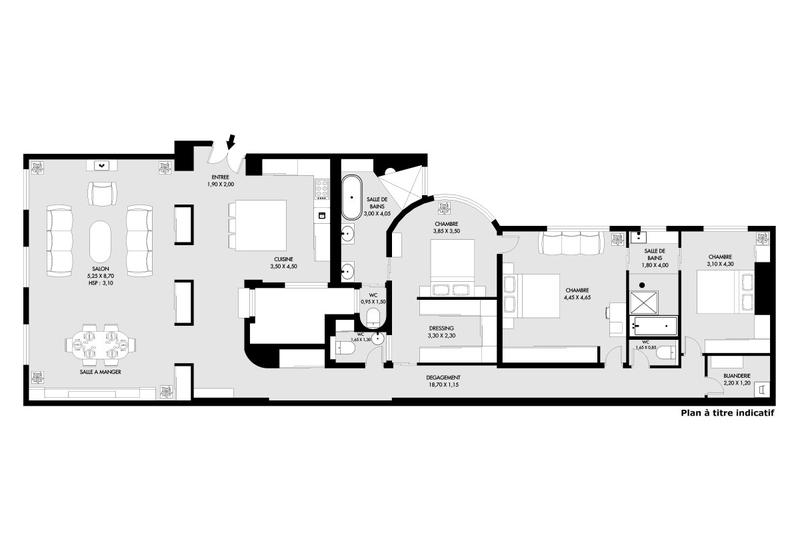 Appartement - 172 m² - 5 pièces