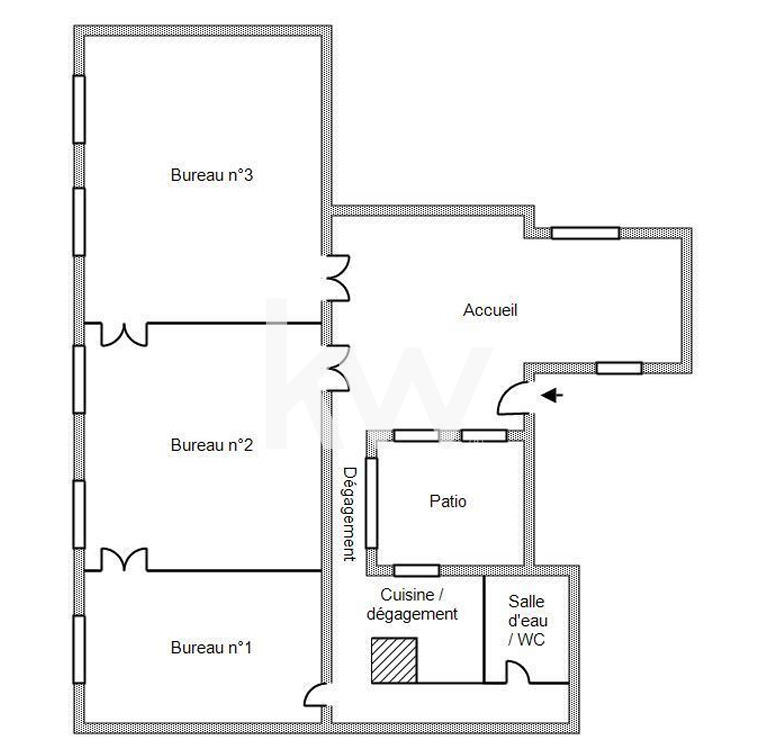 Bureau - 139 m² - 4 pièces