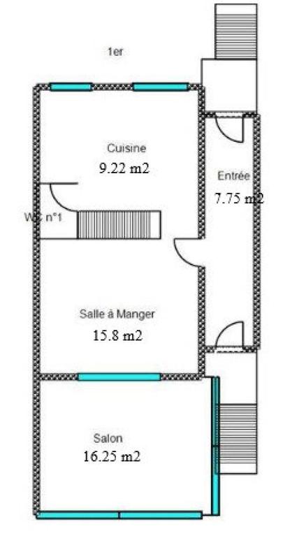 Maison de ville - 134 m² - 8 pièces