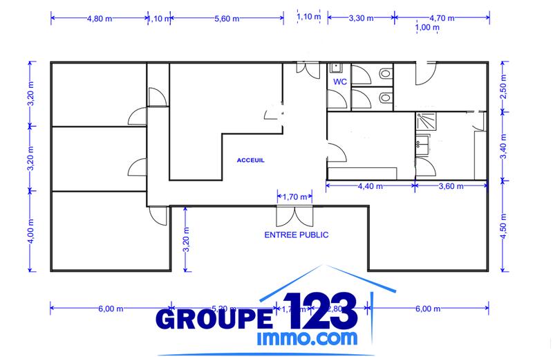 Local commercial - 212 m² - 7 pièces