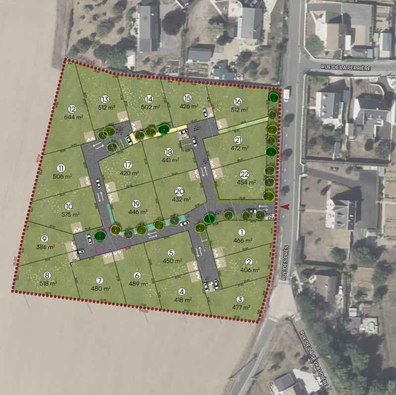 Terrain constructible - 454 m²