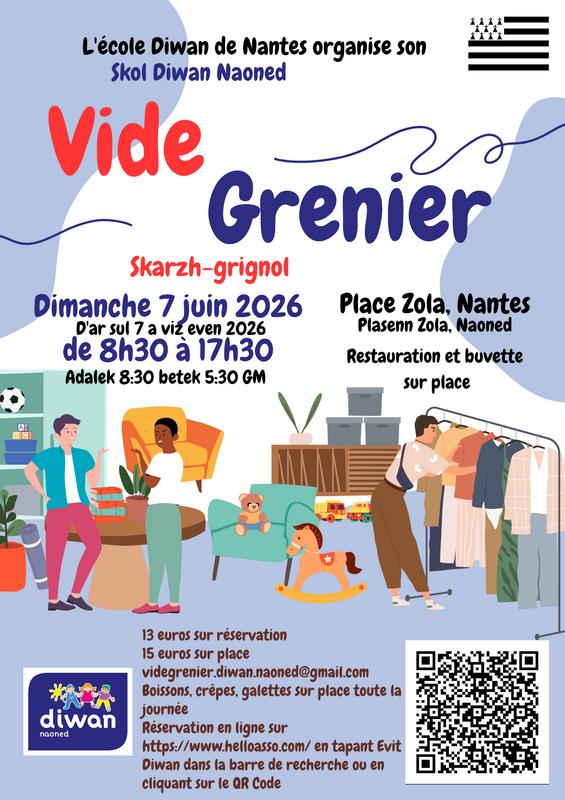 Vide grenier de l'école diwan de nantes