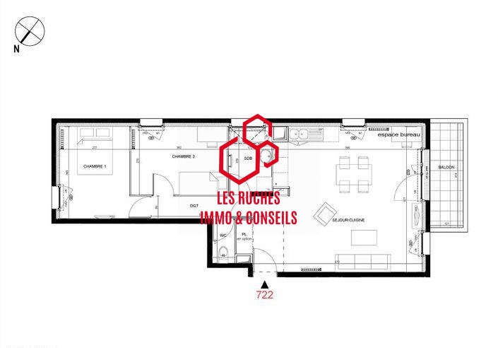 Appartement - 68 m² - 3 pièces