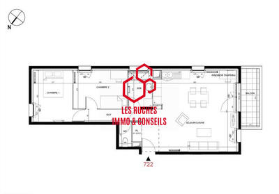 Appartement - 68 m² - 3 pièces