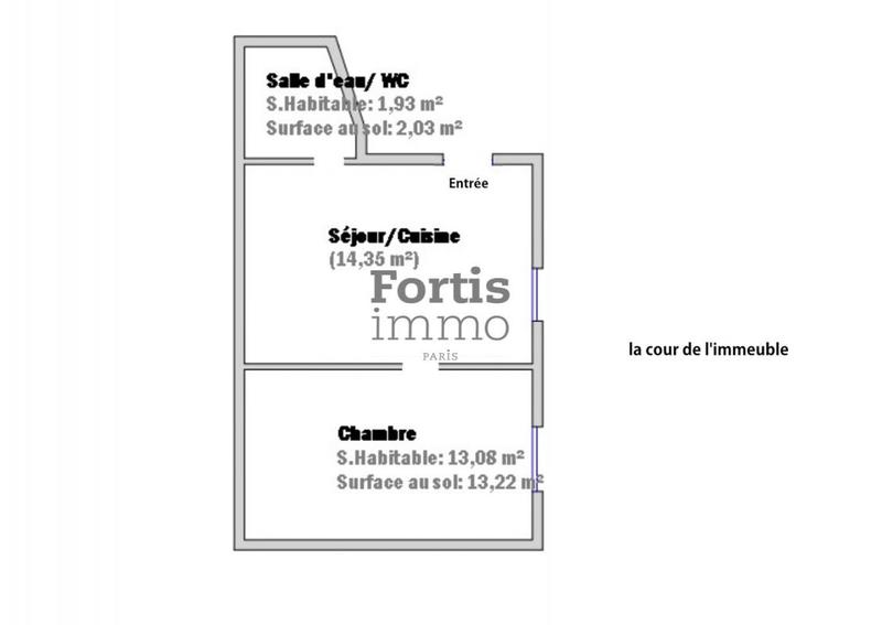 Appartement - 29 m² - 2 pièces