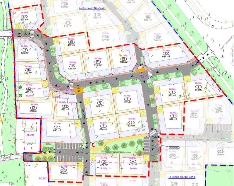 Terrain constructible - 633 m²