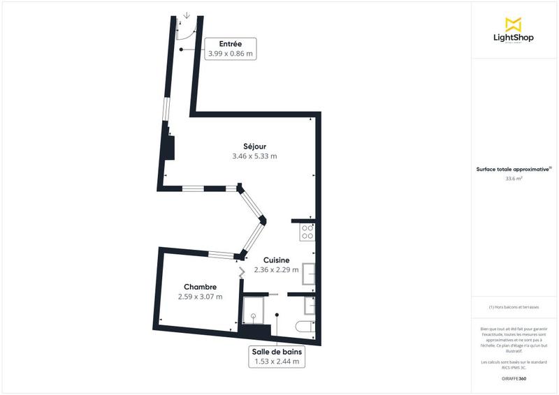 Appartement - 35 m² - 2 pièces