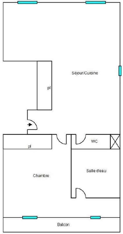 Appartement - 40 m² - 2 pièces