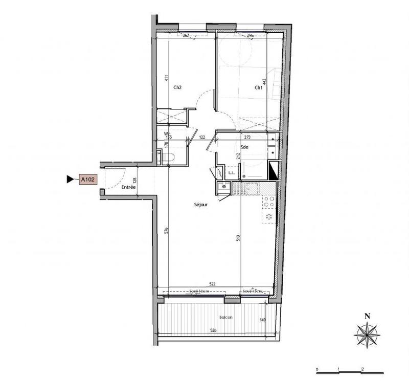 Appartement - 64 m² - 3 pièces