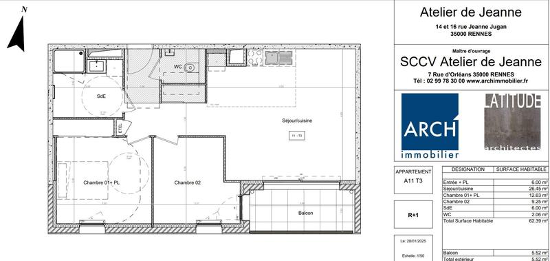 Appartement - 142 m² - 6 pièces