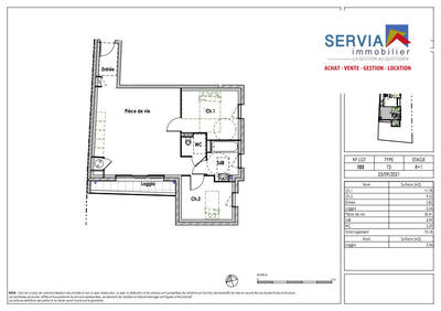 Appartement - 73 m² - 3 pièces